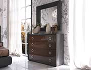 Eco Leather Modern Bedroom in Black EF Empress