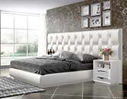 Eco Leather Modern Bedroom in Black EF Empress