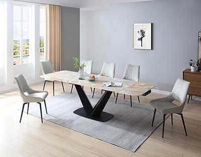 Ceramic Gray Dining Table EF Jupiter