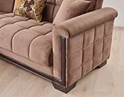 Sectional Sofa Bed Goldy in Gray