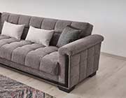 Sectional Sofa Bed Goldy in Gray