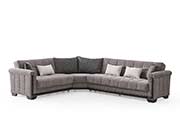 Sectional Sofa Bed Goldy in Gray