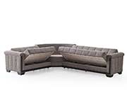 Sectional Sofa Bed Goldy in Gray