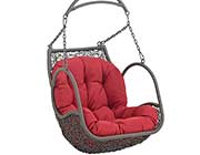 Swing Outdoor Patio Lounge Chair in Red MW Bower