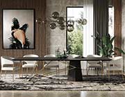 Black Ash Wood Dining Table VG Staghorn