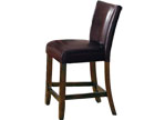 Contemporary Style Brown Vinyl Counter Stool