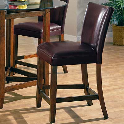 Contemporary Style Brown Vinyl Counter Stool
