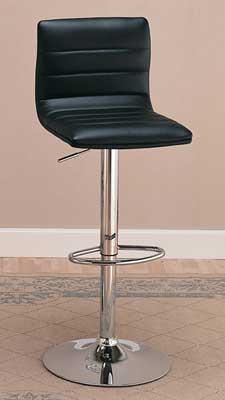 Black Adjustable Barstool 29H