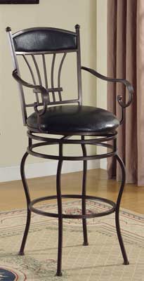 29H Bar Stool Black Bycast Bronze Metal Finish