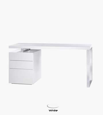 BL-Tessa Computer Desk in White Gloss