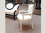 White Armchair Glamour 757 leatherette