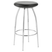 Bernie Counter Stool-Black-Chrome