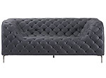 Modern Black Leatherette Sofa Set Prime