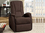 Dark Brown Fabric Power Lift Chair