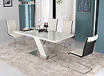 Modern White Lacquer Dining Table