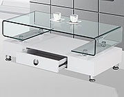 White and glass coffee table BQ35