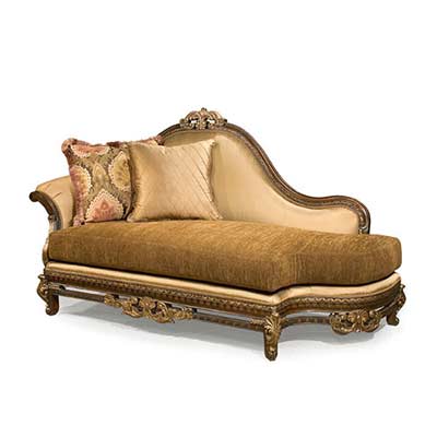 BT 074 Italian Classical Golden Chaise Lounge