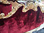 Red Velure & Gold Leaf Classic Unique Sofa