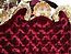 Red Velure & Gold Leaf Classic Unique Sofa