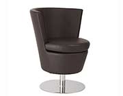 Modern Lounge Chair EStyle 807 in Brown