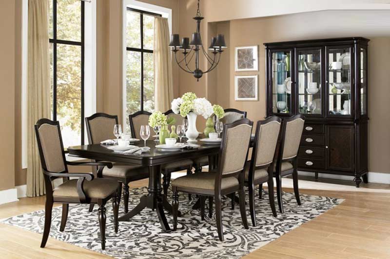 Avilon Double Pedestal Dining Table HE 615 Urban Transitional