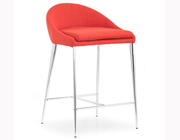 Modern Counter Chair Z333 in Tangerine