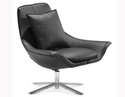 Modern Lounge Chair Z154 in Black