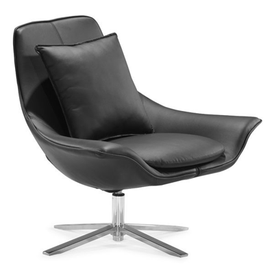 Modern Lounge Chair Z154 in Black