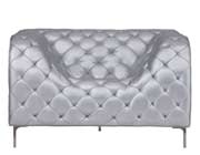 Modern Tufted Silver Armchair Z276
