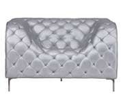 Modern Tufted Silver Armchair Z276