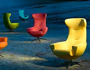 Fjords Baloo Swing Blue Chair by Hjellegjerde