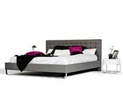 Modern Grey Leatherette Bed VG 239