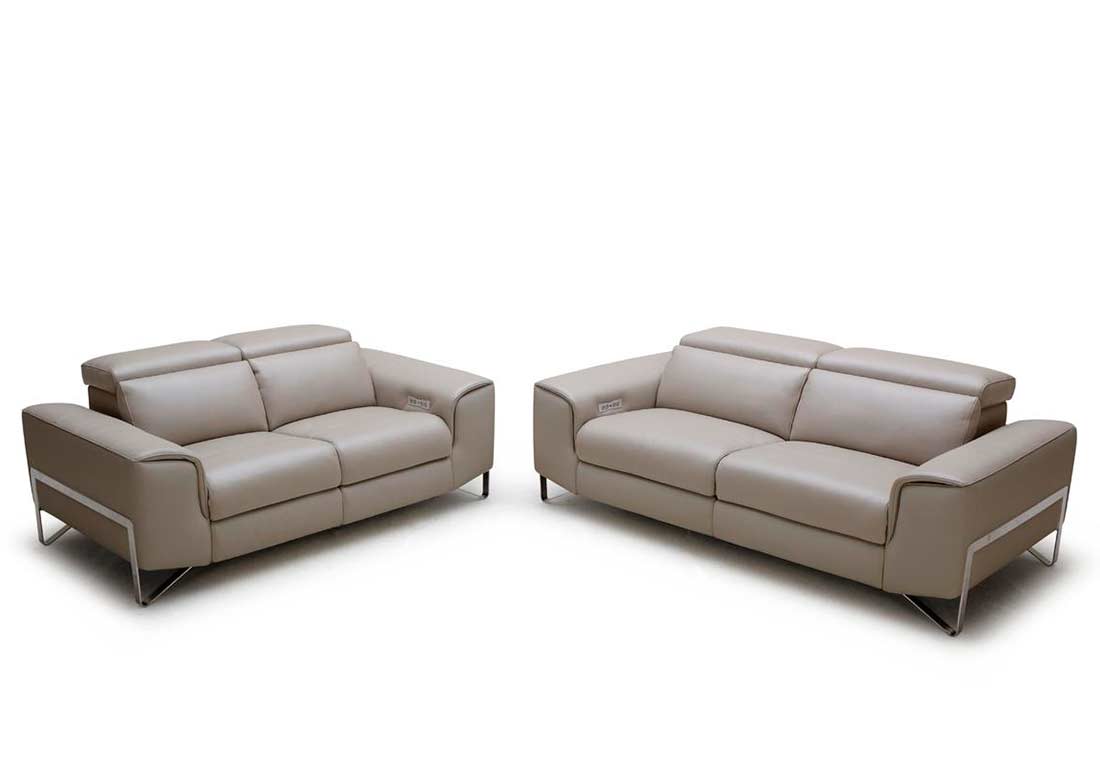 contemporary leather sofa loveseat recliner set