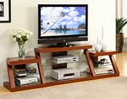 Espresso TV Stand with Tempered Glass PDX440