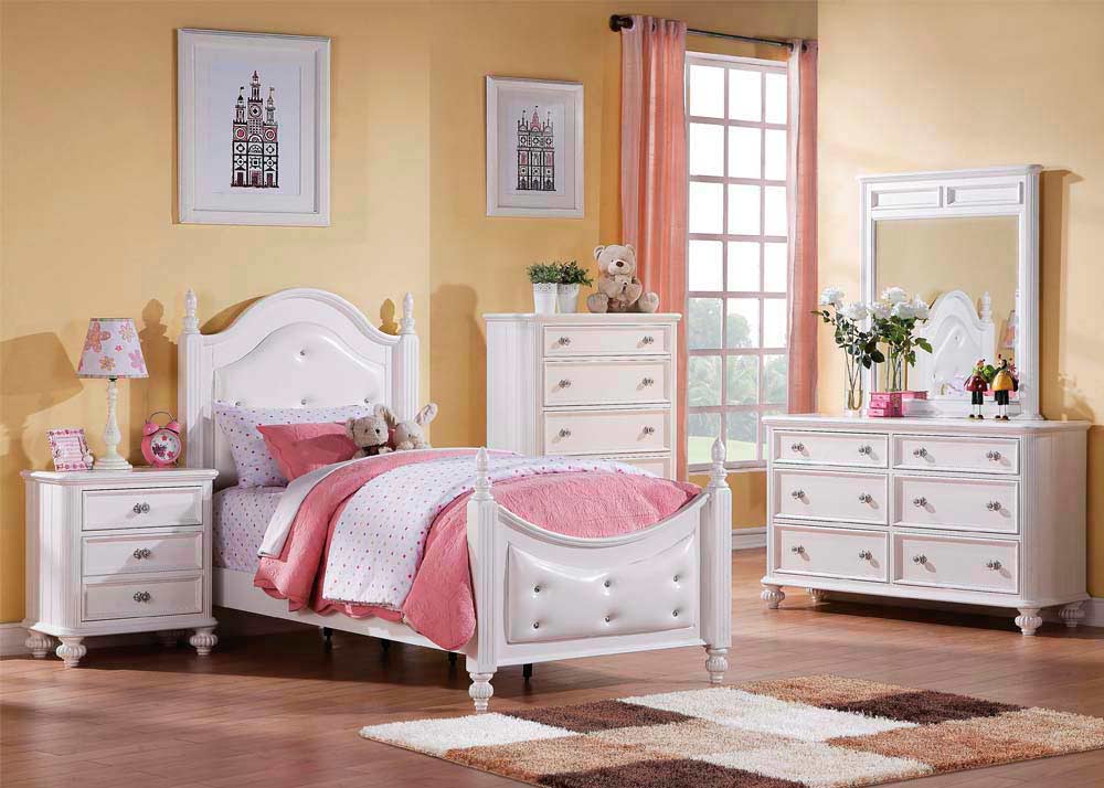 White Youth Bedroom Etna Ac205 Kids Bedroom