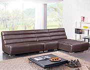 Modern Brown Leather sectional sofa VG996