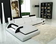 Modern White leather sectional sofa VG122B