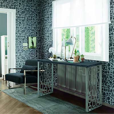 Modern console table with Charcoal Top AR Cloud
