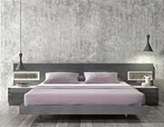 Grey Lacquer Natural wood Bed SJ Barto