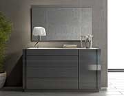 Grey Lacquer Natural wood Bed SJ Barto