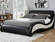 Modern Black and White Upholstered Bed CO 170