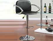 Black Leatherette Adjustable Bar Stool CO 293