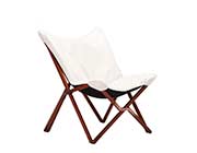 White Leatherette Lounge Chair Z068