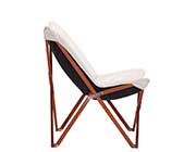 White Leatherette Lounge Chair Z068