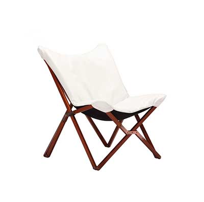 White Leatherette Lounge Chair Z068