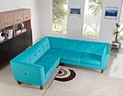 Modern Blue Fabric Sofa DS Wave