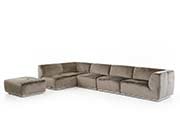 Contemporary Grey Fabric Sectional sofa VG389