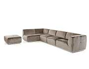 Contemporary Grey Fabric Sectional sofa VG389