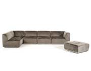 Contemporary Grey Fabric Sectional sofa VG389