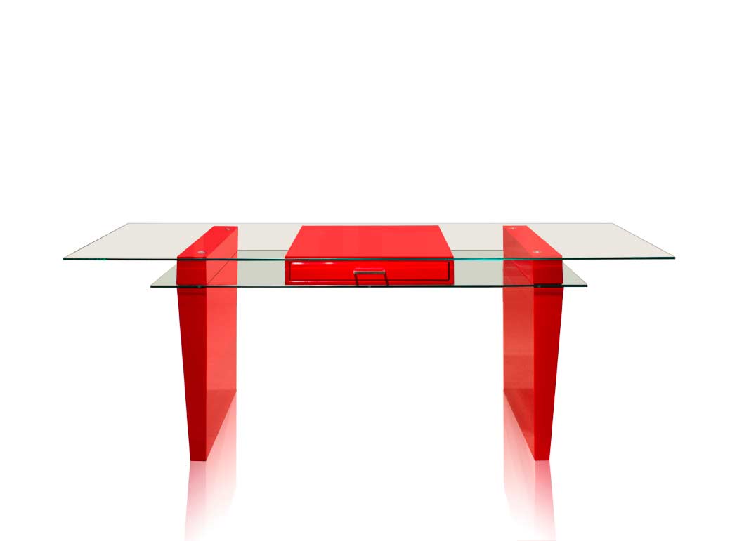 White and clearance red desk
